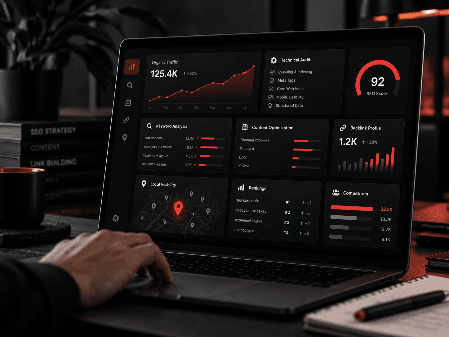 SEO-аудит, контент, посилання та GEO-оптимізація сайту